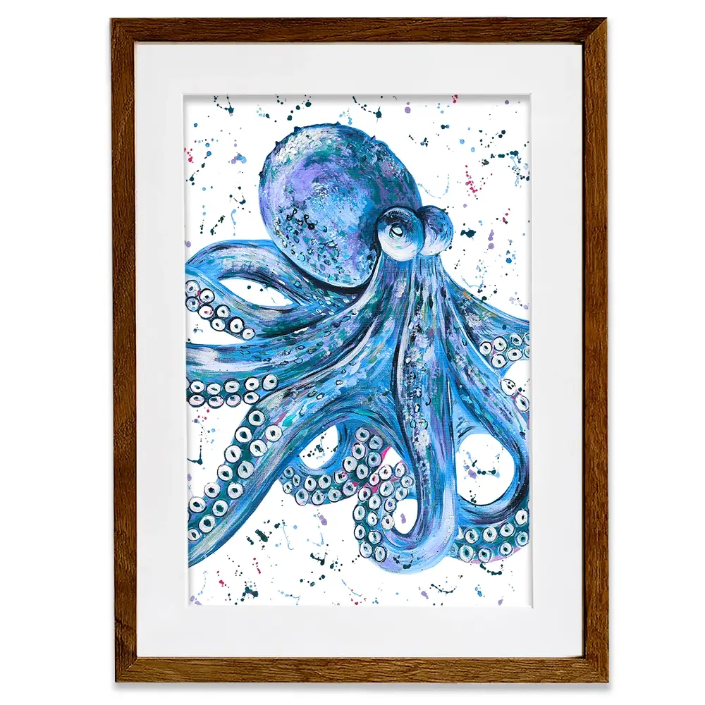 Octopus Splash Framed Art Print Octopus Splash Framed Art Print wall art product Emma LC Art