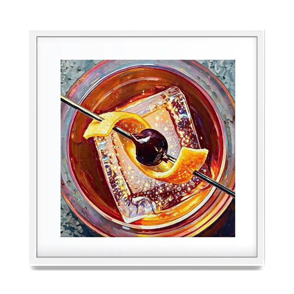 Old Fashioned Cocktail Square Framed Art Print Old Fashioned Cocktail Square Framed Art Print wall art product David Alexander Elder