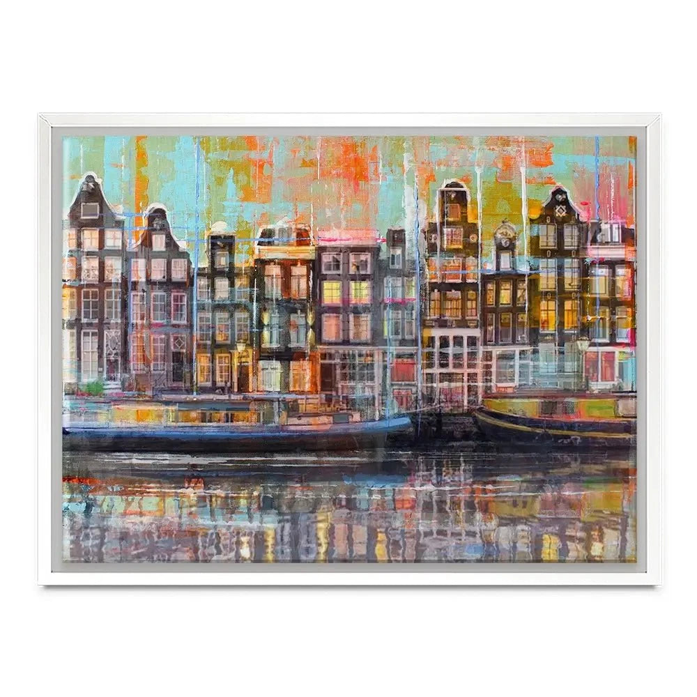 On The Amsterdam Canals Canvas Print On The Amsterdam Canals Canvas Print wall art product Studio Paint-Ing