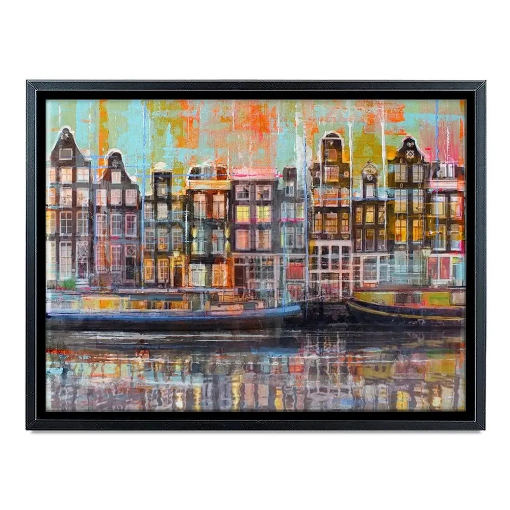 On The Amsterdam Canals Canvas Print On The Amsterdam Canals Canvas Print wall art product Studio Paint-Ing
