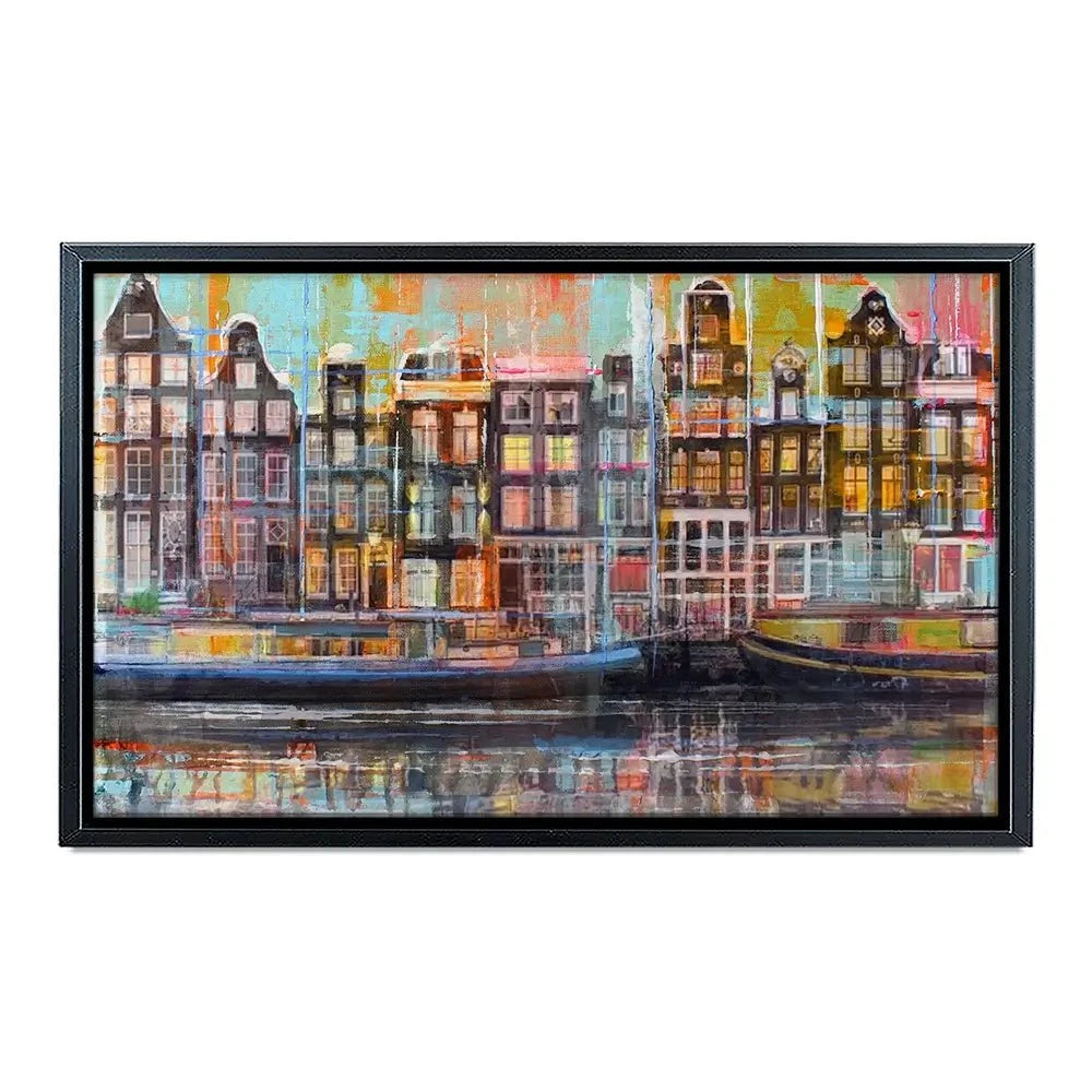On The Amsterdam Canals Canvas Print On The Amsterdam Canals Canvas Print wall art product Studio Paint-Ing