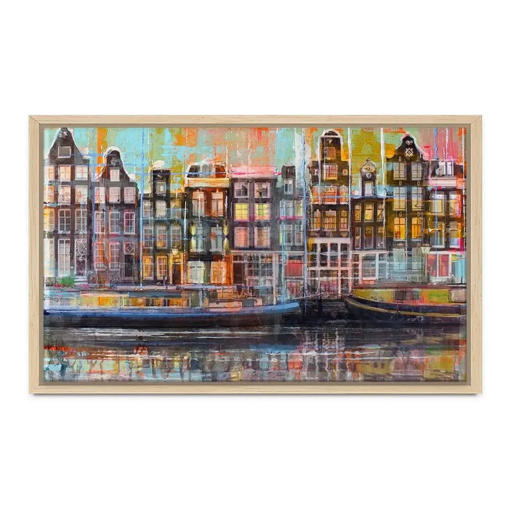 On The Amsterdam Canals Canvas Print On The Amsterdam Canals Canvas Print wall art product Studio Paint-Ing