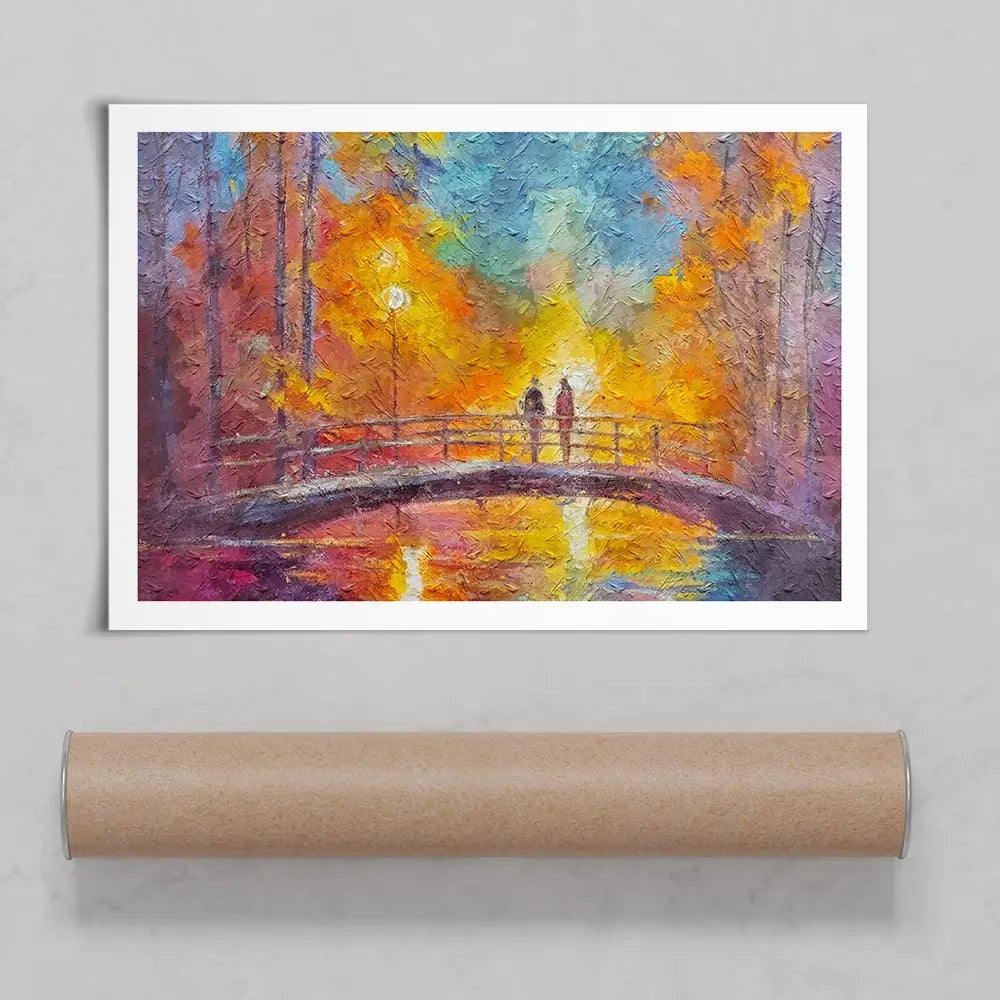 On The Bridge Art Print On The Bridge Art Print wall art product Art Print Shop