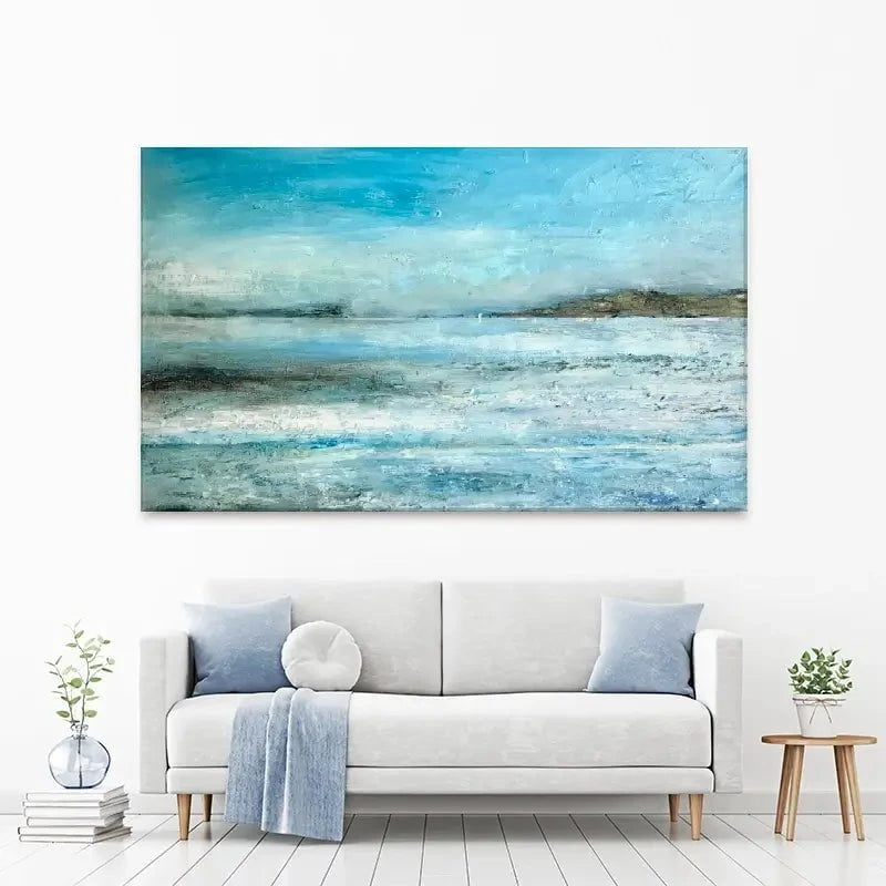 One Sail In A Large Blue Canvas Print One Sail In A Large Blue Canvas Print wall art product Craig Askew