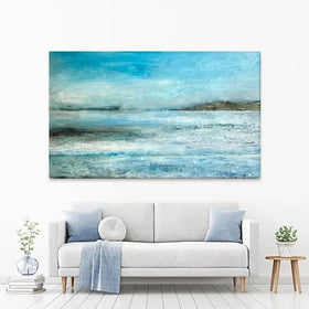 One Sail In A Large Blue Canvas Print One Sail In A Large Blue Canvas Print wall art product Craig Askew
