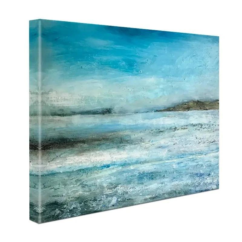 One Sail In A Large Blue Canvas Print One Sail In A Large Blue Canvas Print wall art product Craig Askew