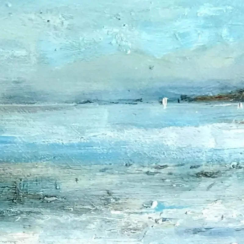 One Sail In A Large Blue Canvas Print One Sail In A Large Blue Canvas Print wall art product Craig Askew