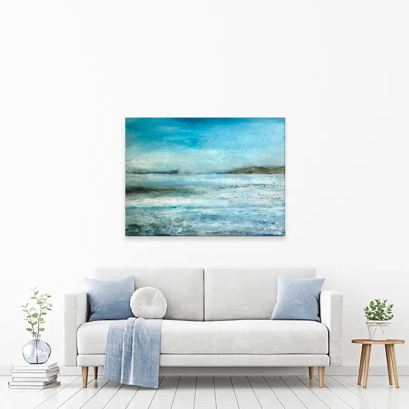 One Sail In A Large Blue Canvas Print One Sail In A Large Blue Canvas Print wall art product Craig Askew