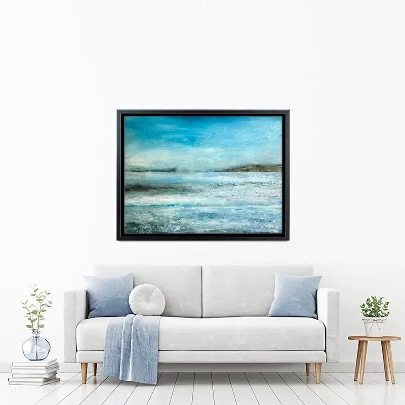 One Sail In A Large Blue Canvas Print One Sail In A Large Blue Canvas Print wall art product Craig Askew