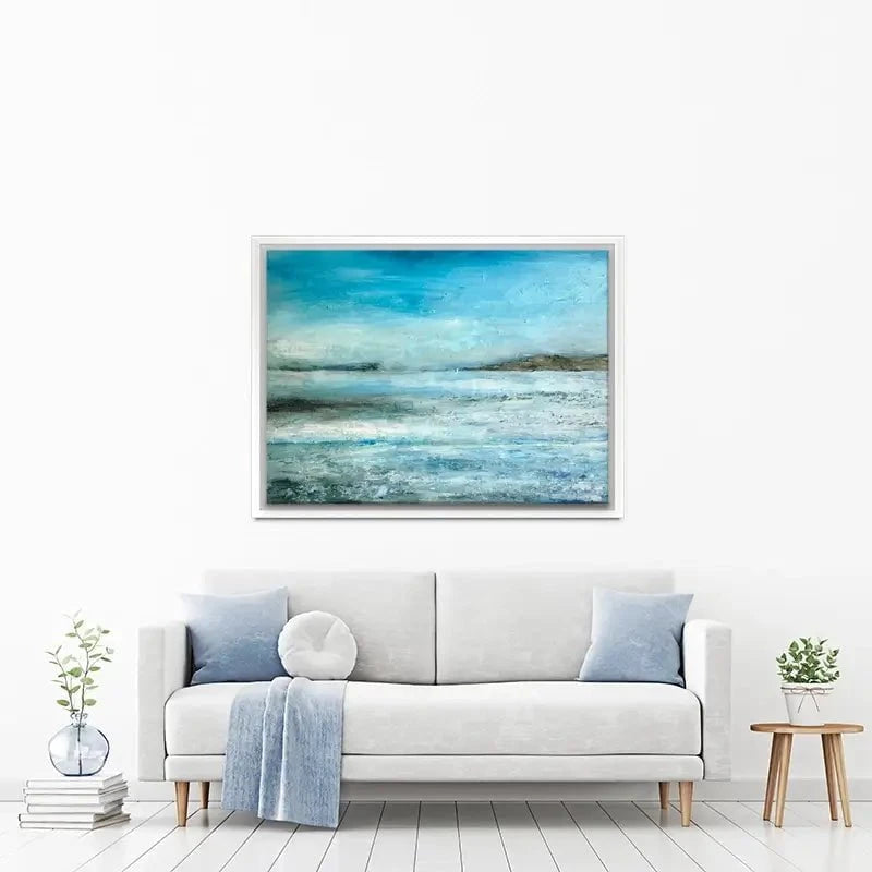 One Sail In A Large Blue Canvas Print One Sail In A Large Blue Canvas Print wall art product Craig Askew