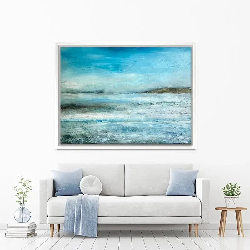 One Sail In A Large Blue Canvas Print One Sail In A Large Blue Canvas Print wall art product Craig Askew