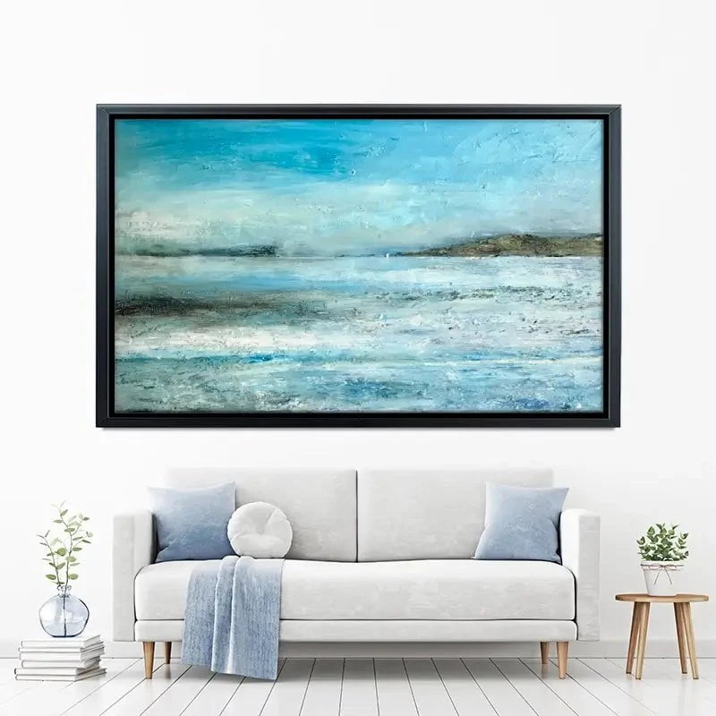 One Sail In A Large Blue Canvas Print One Sail In A Large Blue Canvas Print wall art product Craig Askew