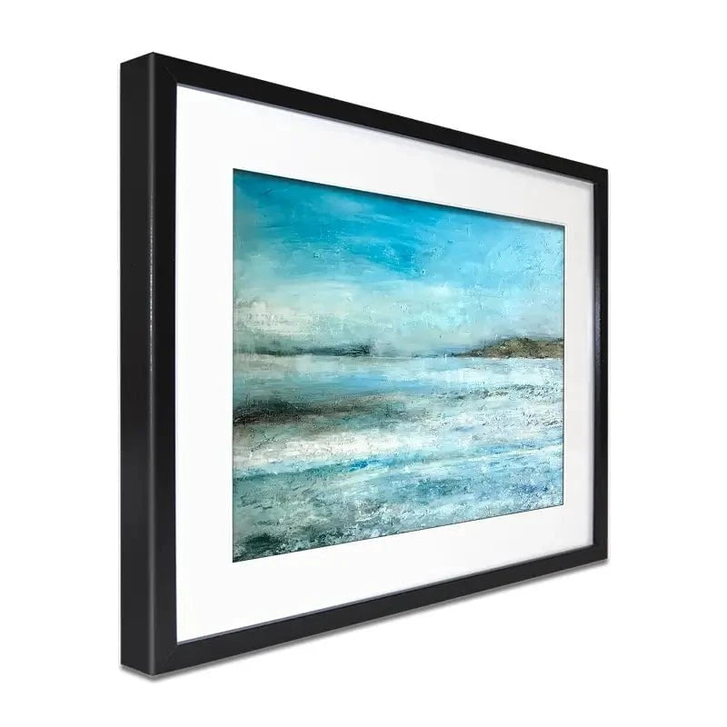 One Sail In A Large Blue Framed Art Print One Sail In A Large Blue Framed Art Print wall art product Craig Askew