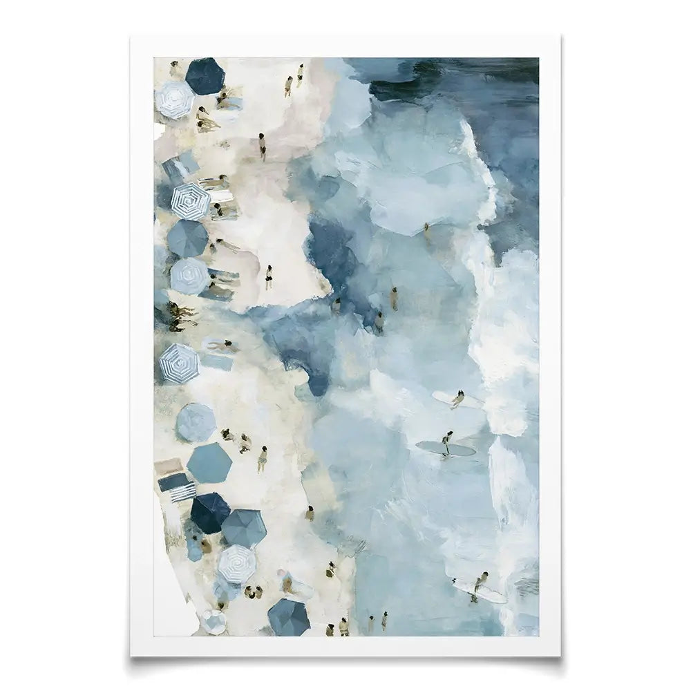 Open Beach Umbrella View Art Print Open Beach Umbrella View Art Print wall art product Chromatic Storm Studio