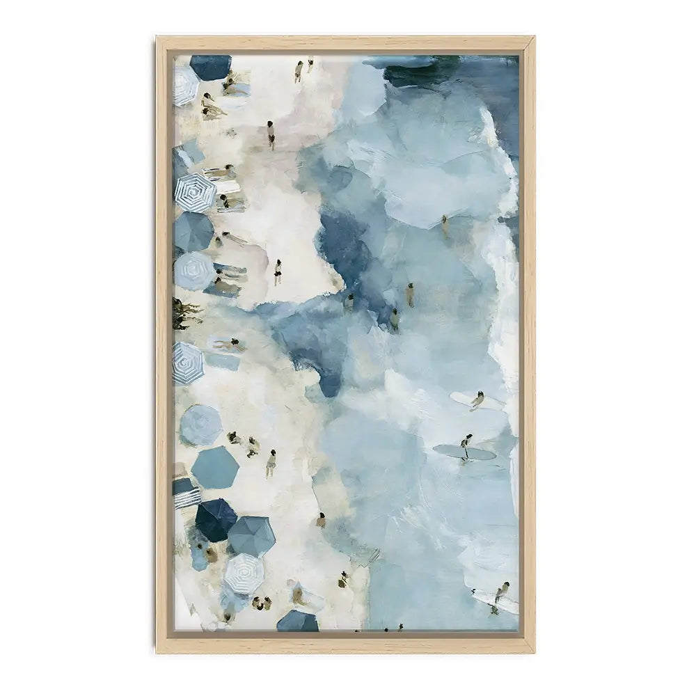 Open Beach Umbrella View Canvas Print Open Beach Umbrella View Canvas Print wall art product Chromatic Storm Studio