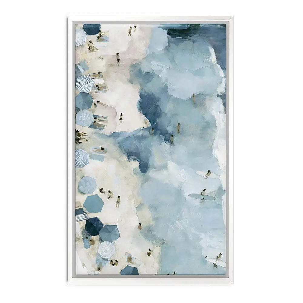 Open Beach Umbrella View Canvas Print Open Beach Umbrella View Canvas Print wall art product Chromatic Storm Studio