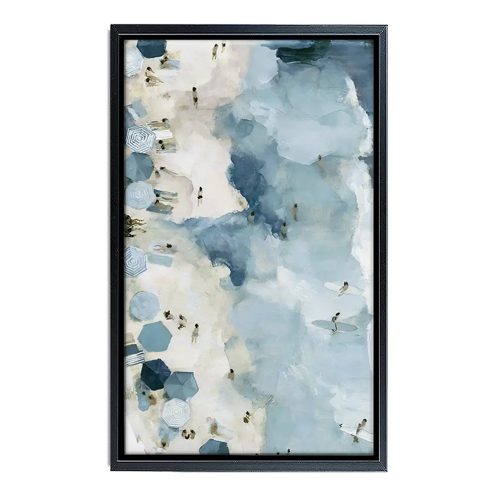 Open Beach Umbrella View Canvas Print Open Beach Umbrella View Canvas Print wall art product Chromatic Storm Studio