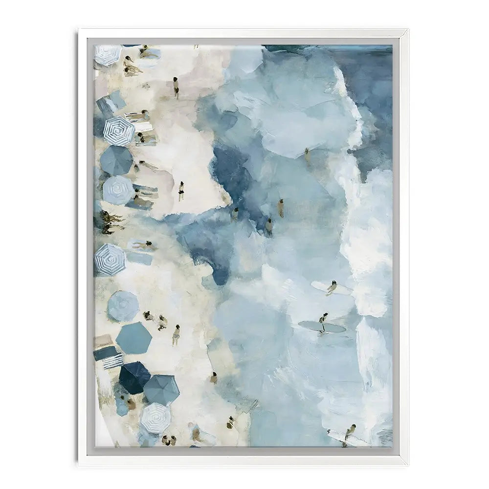 Open Beach Umbrella View Canvas Print Open Beach Umbrella View Canvas Print wall art product Chromatic Storm Studio