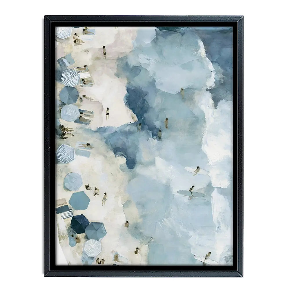 Open Beach Umbrella View Canvas Print Open Beach Umbrella View Canvas Print wall art product Chromatic Storm Studio