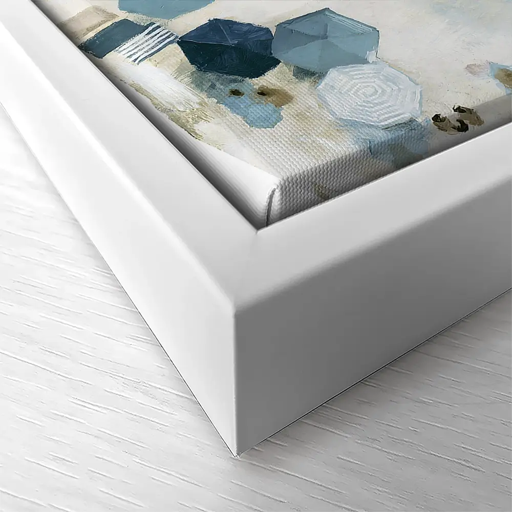 Open Beach Umbrella View Canvas Print Open Beach Umbrella View Canvas Print wall art product Chromatic Storm Studio