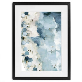 Open Beach Umbrella View Framed Art Print Open Beach Umbrella View Framed Art Print wall art product Chromatic Storm Studio
