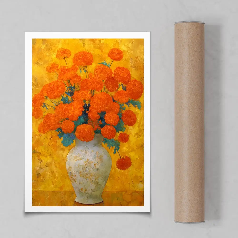 Orange Burst Art Print Orange Burst Art Print wall art product IAmHomeStudio