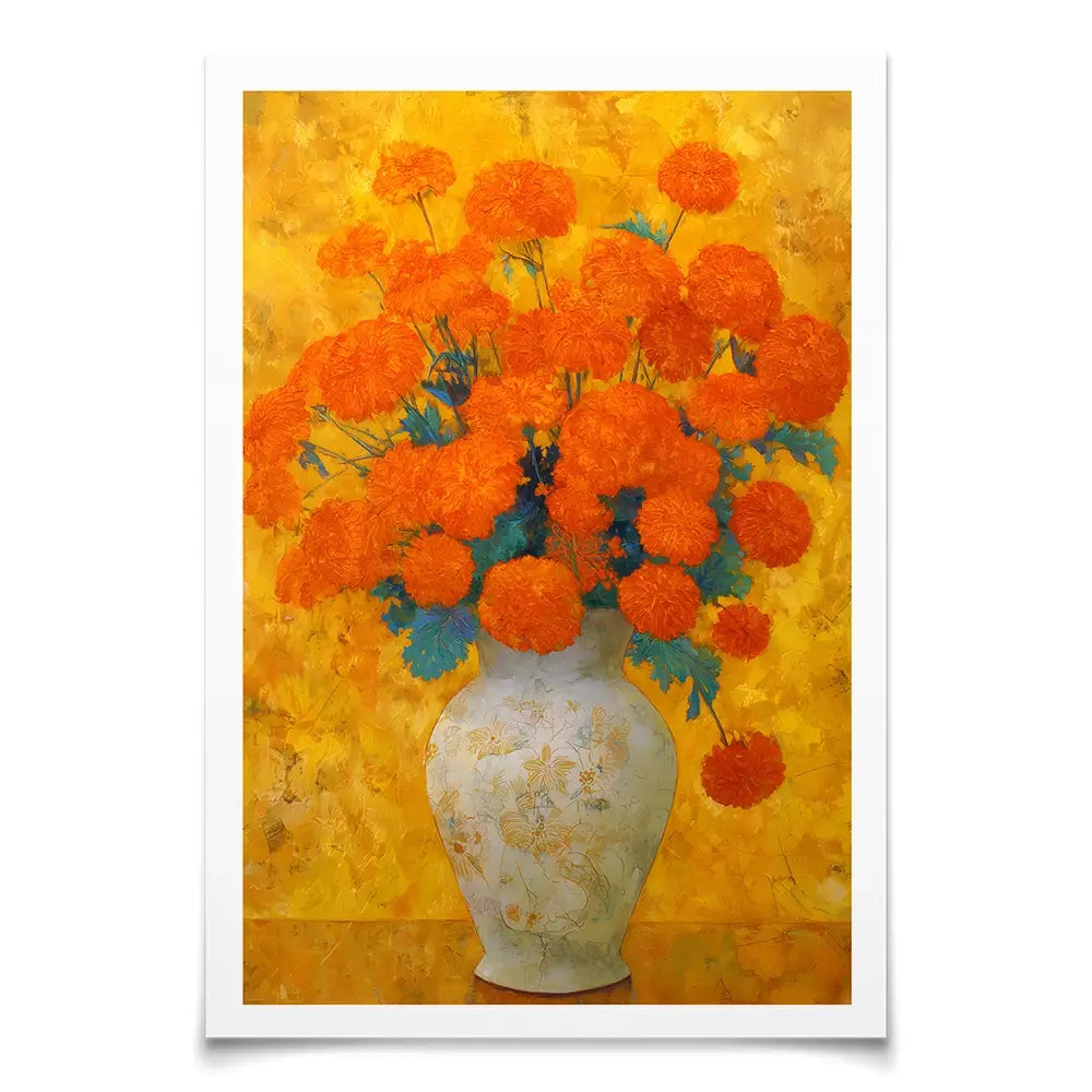 Orange Burst Art Print Orange Burst Art Print wall art product IAmHomeStudio
