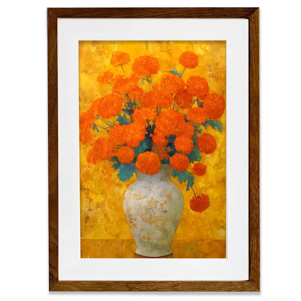 Orange Burst Framed Art Print Orange Burst Framed Art Print wall art product IAmHomeStudio