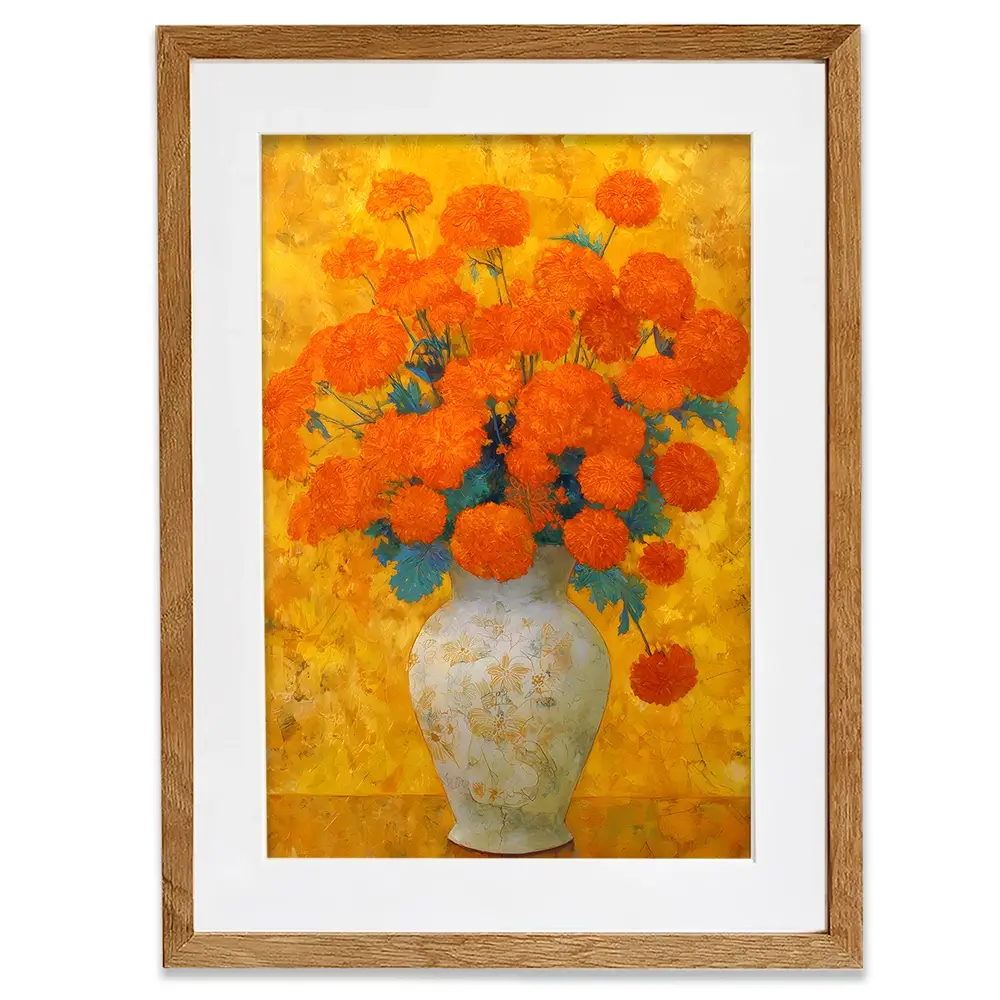 Orange Burst Framed Art Print Orange Burst Framed Art Print wall art product IAmHomeStudio