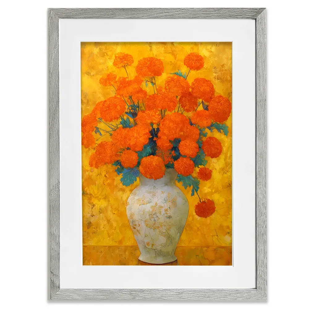Orange Burst Framed Art Print Orange Burst Framed Art Print wall art product IAmHomeStudio
