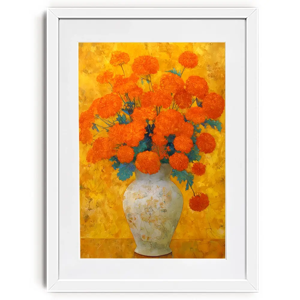 Orange Burst Framed Art Print Orange Burst Framed Art Print wall art product IAmHomeStudio
