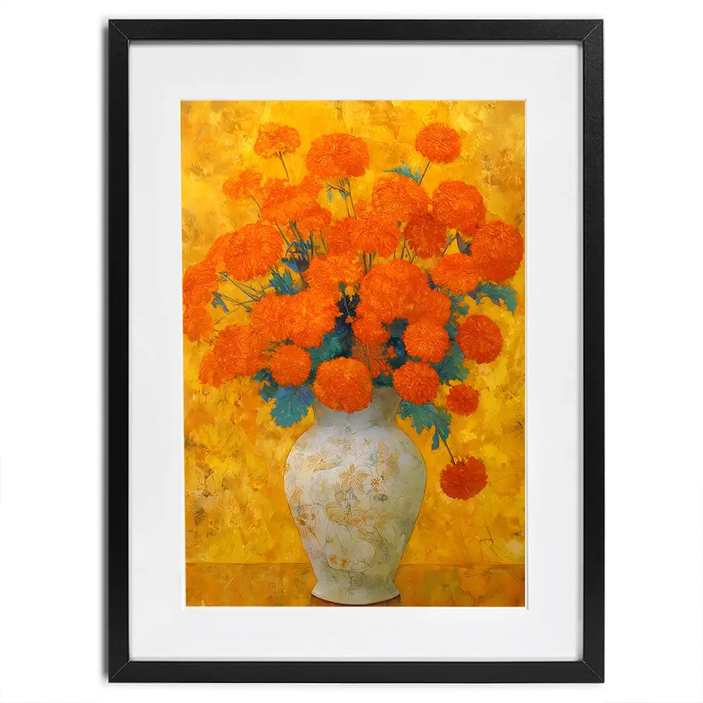 Orange Burst Framed Art Print Orange Burst Framed Art Print wall art product IAmHomeStudio