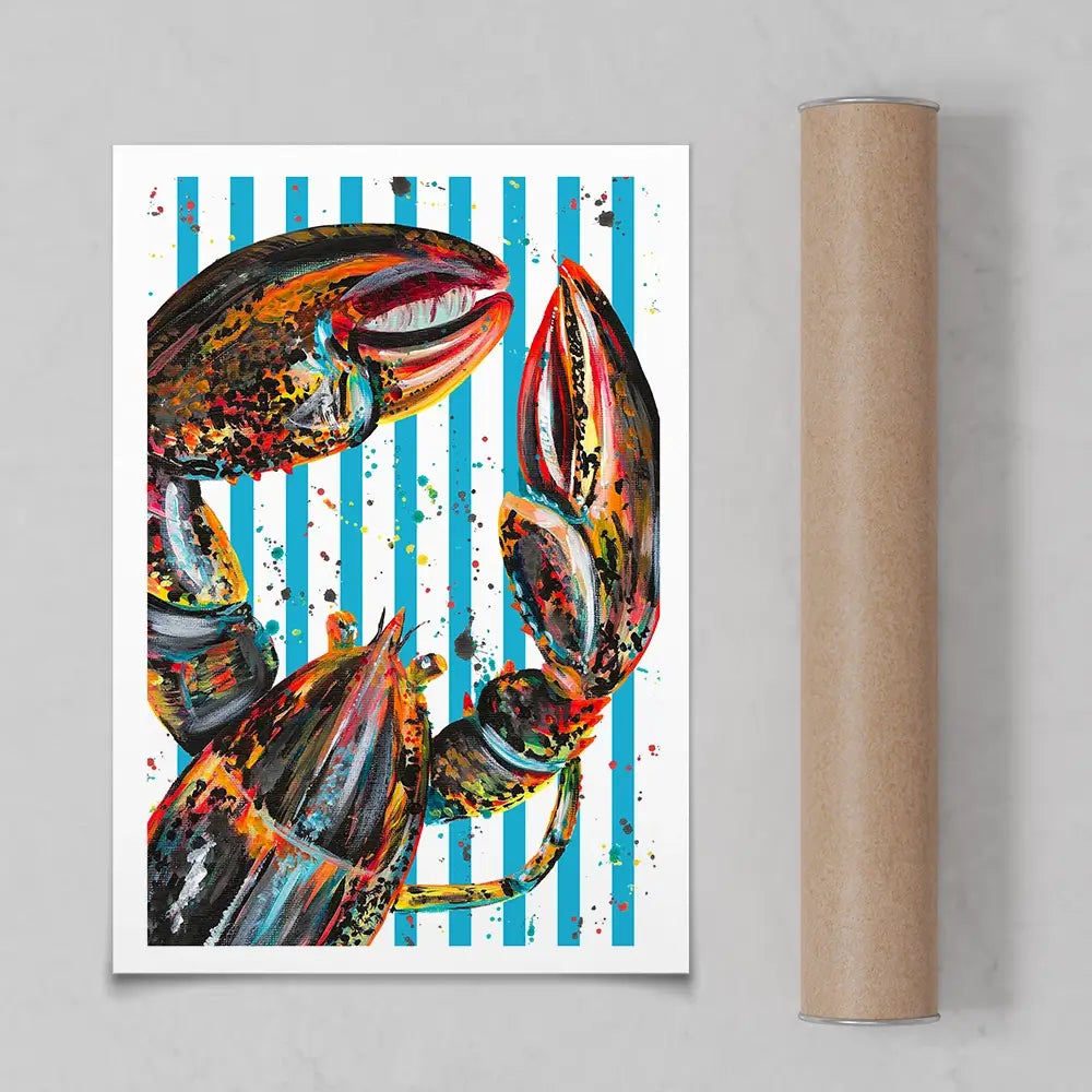 Orange Lobster Art Print Orange Lobster Art Print wall art product Emma LC Art