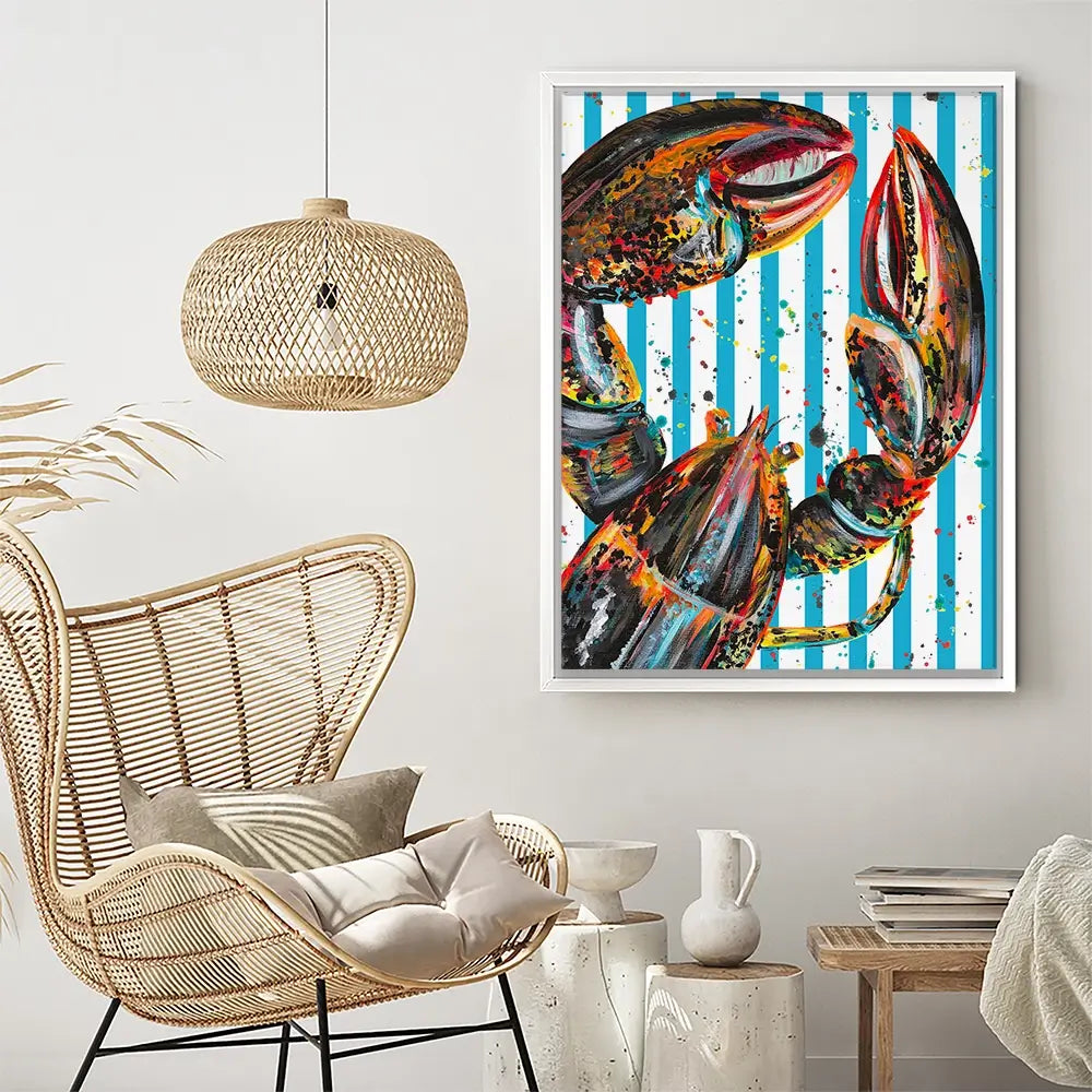 Orange Lobster Canvas Print Orange Lobster Canvas Print wall art product Emma LC Art