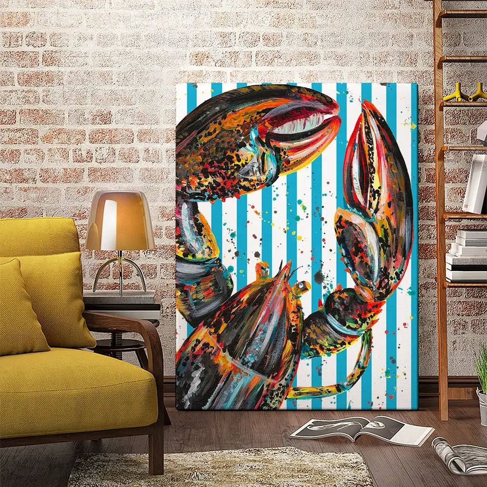 Orange Lobster Canvas Print Orange Lobster Canvas Print wall art product Emma LC Art