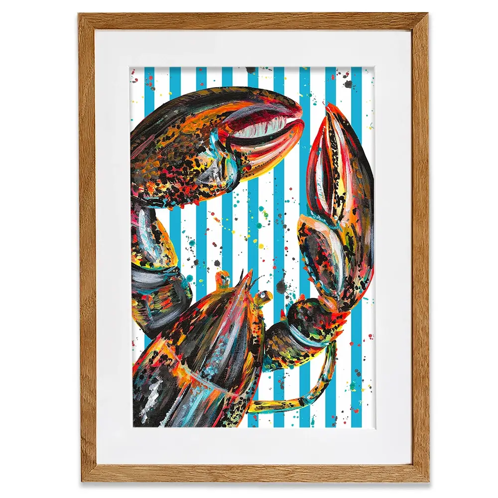 Orange Lobster Framed Art Print Orange Lobster Framed Art Print wall art product Emma LC Art