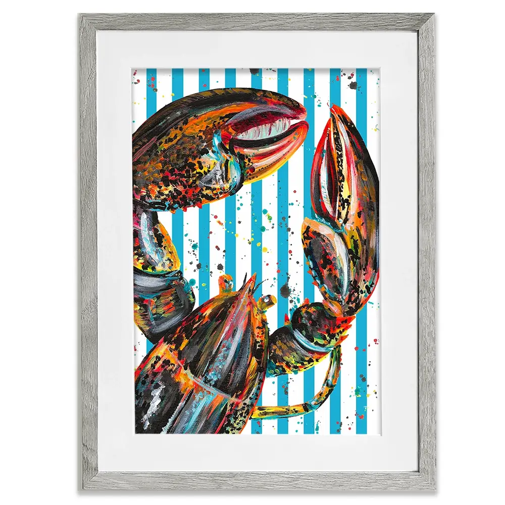 Orange Lobster Framed Art Print Orange Lobster Framed Art Print wall art product Emma LC Art
