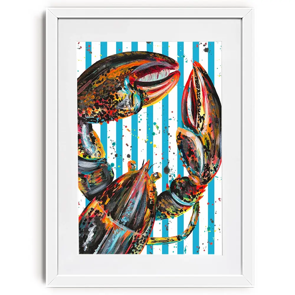 Orange Lobster Framed Art Print Orange Lobster Framed Art Print wall art product Emma LC Art
