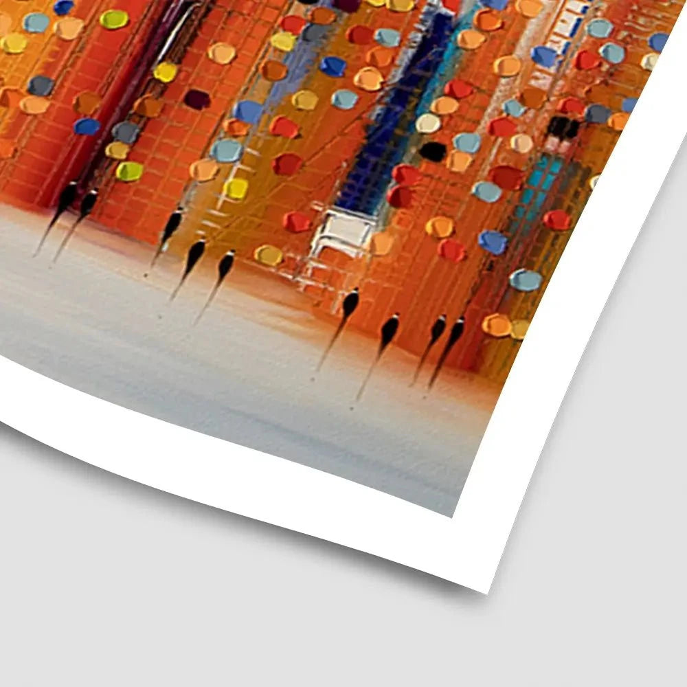 Orange Sunset Stroll Art Print Orange Sunset Stroll Art Print wall art product Ekaterina Ermilkina