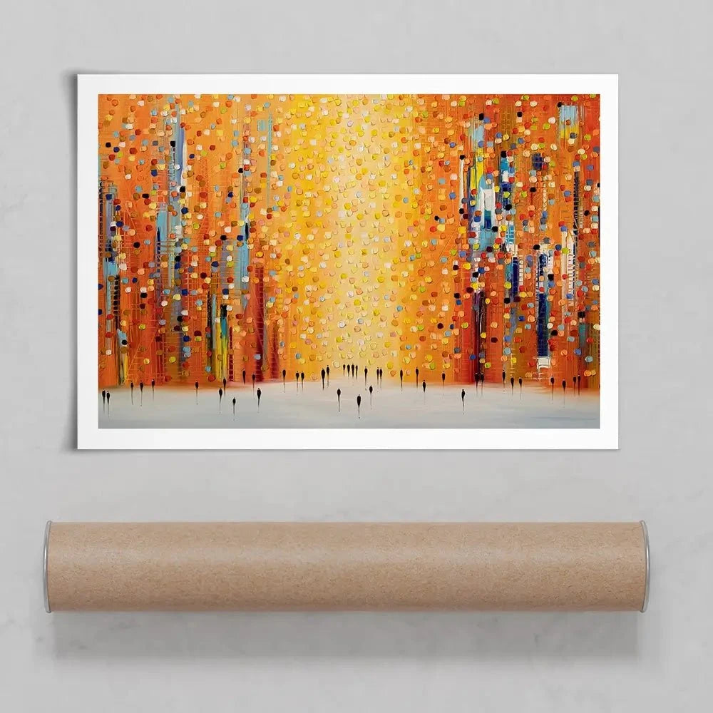 Orange Sunset Stroll Art Print Orange Sunset Stroll Art Print wall art product Ekaterina Ermilkina