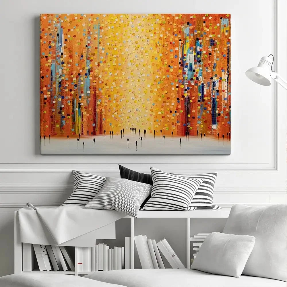 Orange Sunset Stroll Canvas Print Orange Sunset Stroll Canvas Print wall art product Ekaterina Ermilkina