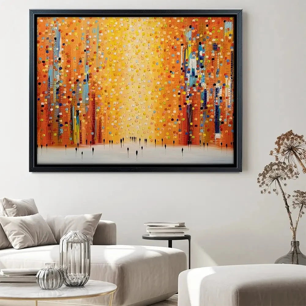 Orange Sunset Stroll Canvas Print Orange Sunset Stroll Canvas Print wall art product Ekaterina Ermilkina