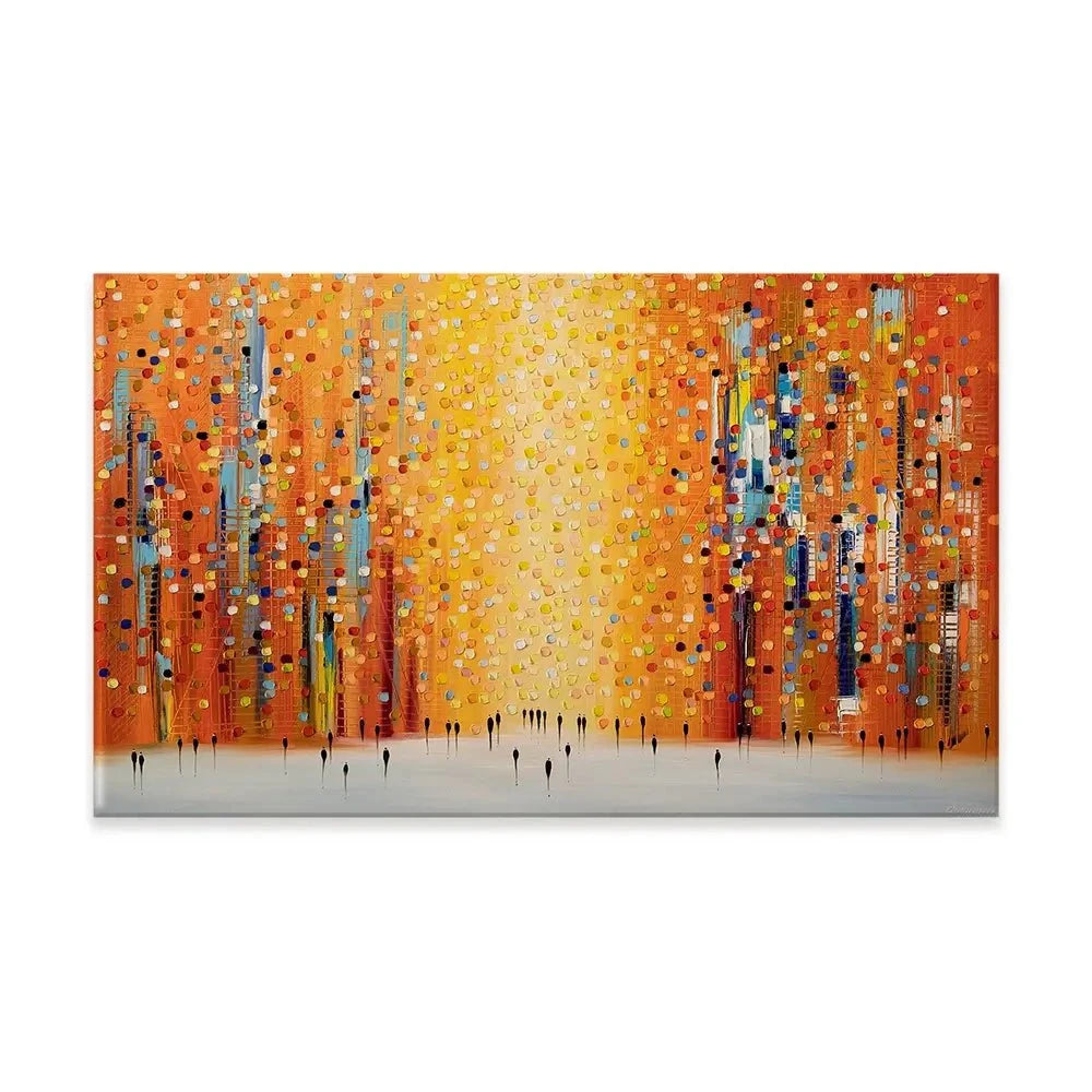 Orange Sunset Stroll Canvas Print Orange Sunset Stroll Canvas Print wall art product Ekaterina Ermilkina