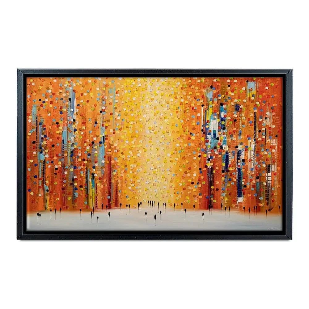 Orange Sunset Stroll Canvas Print Orange Sunset Stroll Canvas Print wall art product Ekaterina Ermilkina