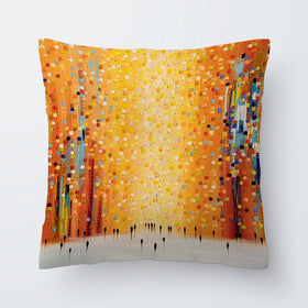 Orange Sunset Stroll Cushion Orange Sunset Stroll Cushion wall art product Ekaterina Ermilkina