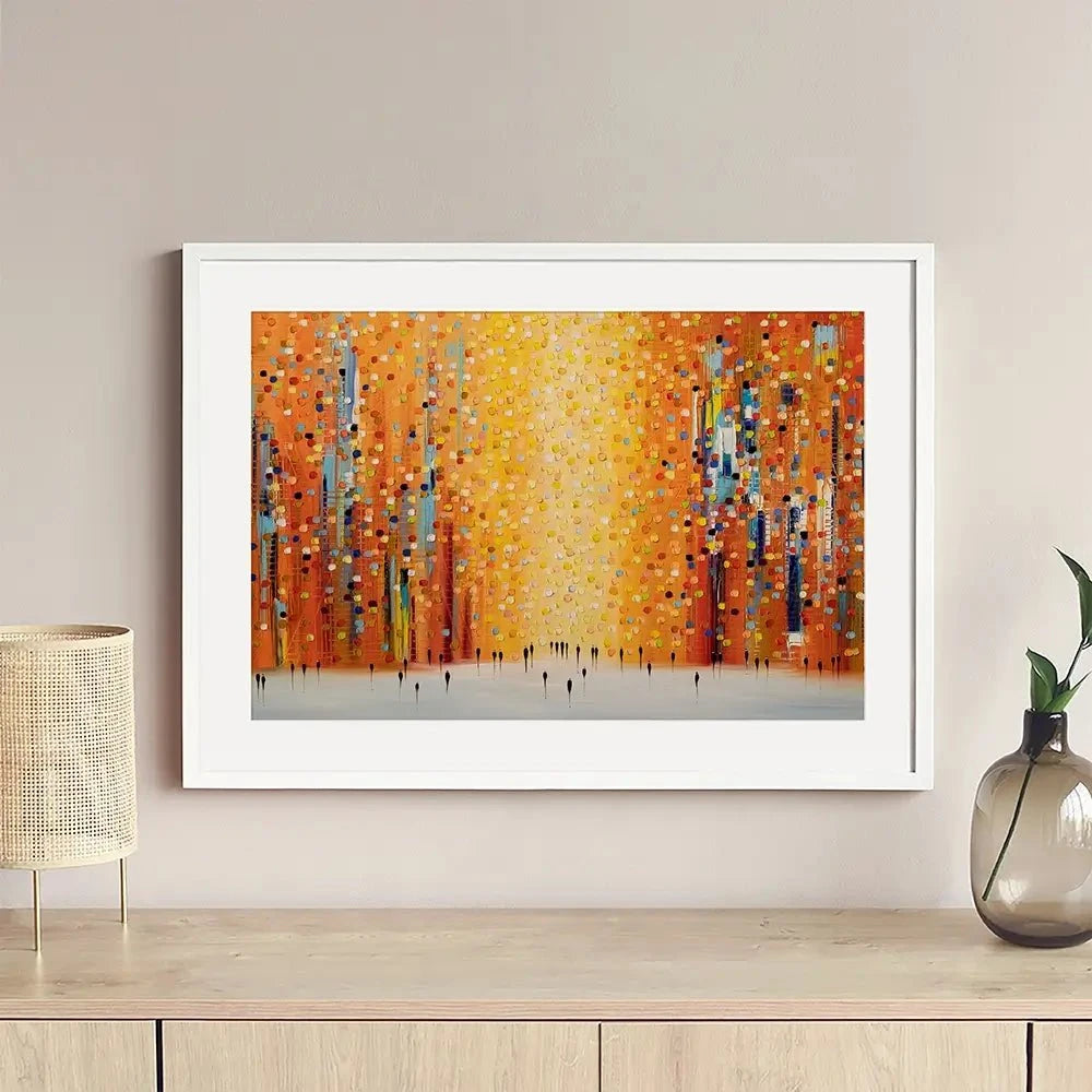 Orange Sunset Stroll Framed Art Print Orange Sunset Stroll Framed Art Print wall art product Ekaterina Ermilkina