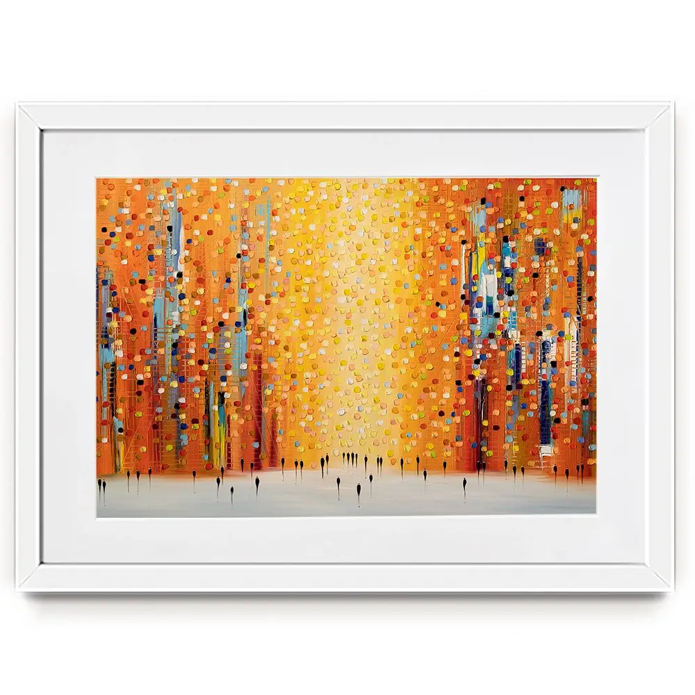 Orange Sunset Stroll Framed Art Print Orange Sunset Stroll Framed Art Print wall art product Ekaterina Ermilkina