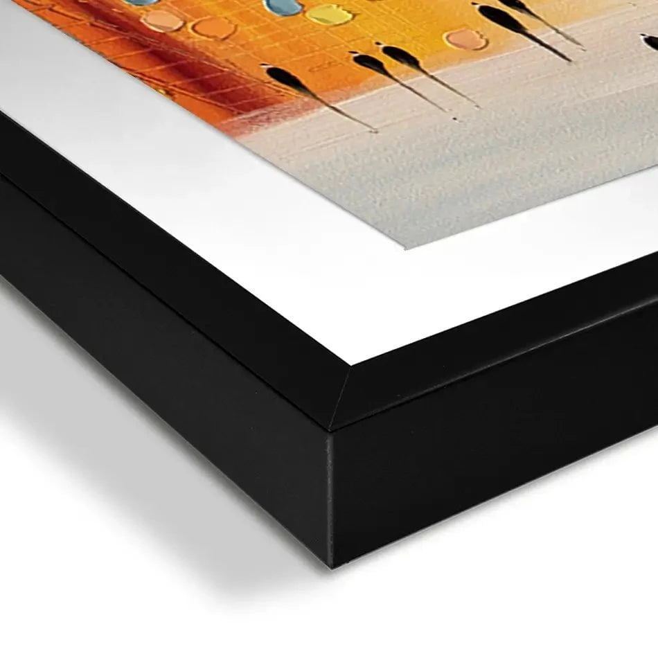 Orange Sunset Stroll Framed Art Print Trio Orange Sunset Stroll Framed Art Print Trio wall art product Ekaterina Ermilkina