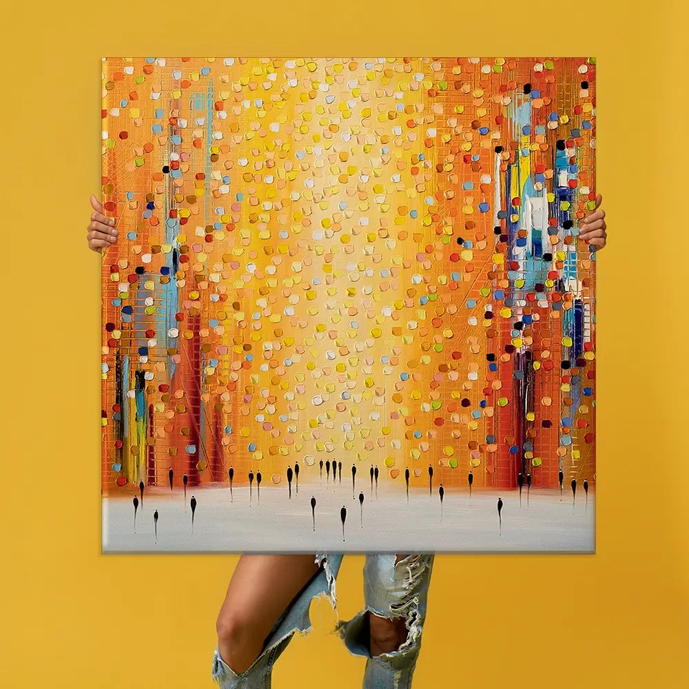 Orange Sunset Stroll Oversized Canvas Print Orange Sunset Stroll Oversized Canvas Print wall art product Art Print Shop