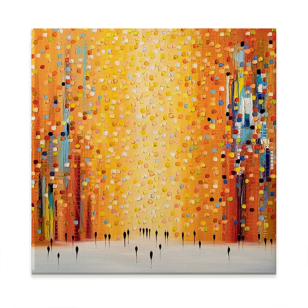 Orange Sunset Stroll Oversized Canvas Print Orange Sunset Stroll Oversized Canvas Print wall art product Art Print Shop